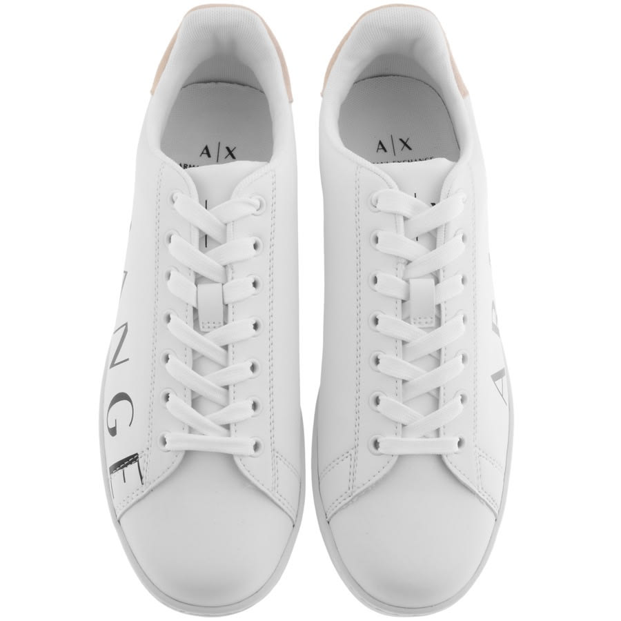 Alternative Image for ProductArmani Exchange Logo Trainers White3